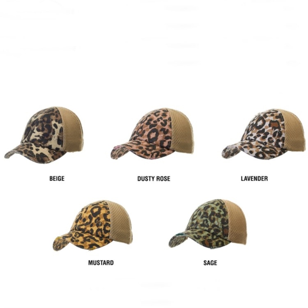 🆕 Leopard Print Knit Cap - Picture 3 of 4